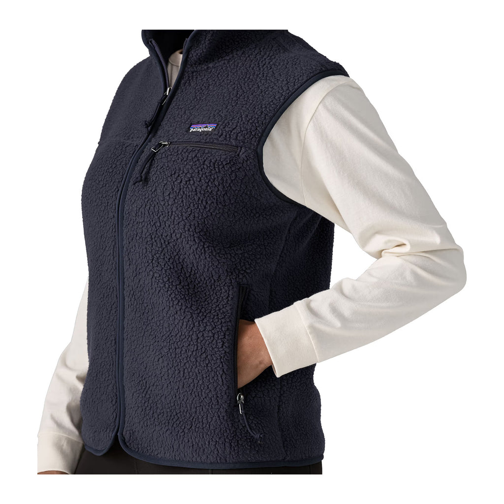 W's Retro Pile Vest, Sunken Blue