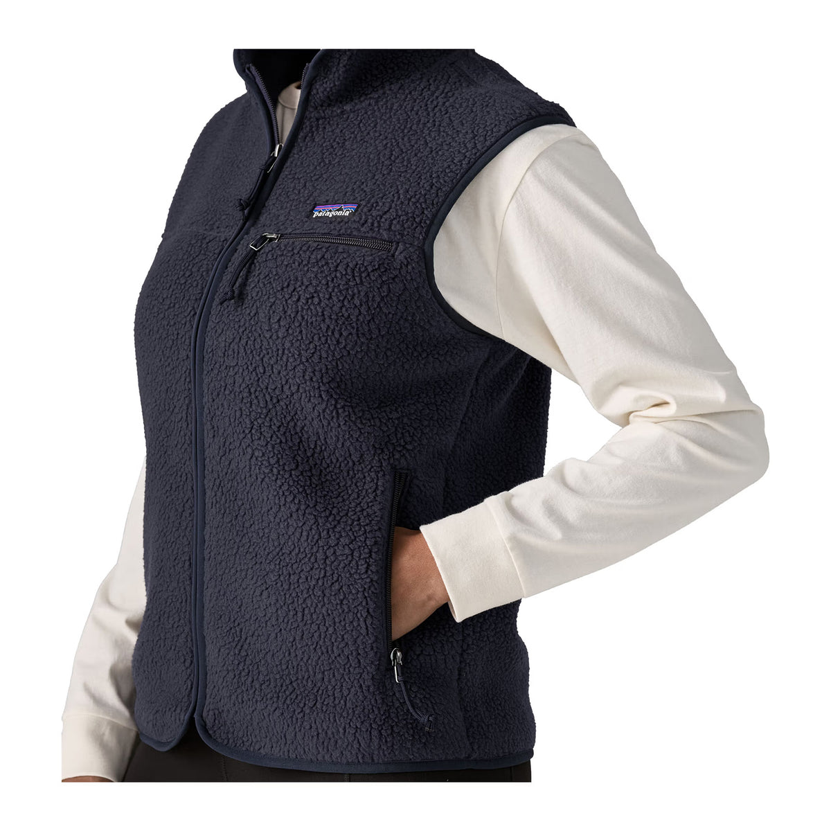 W's Retro Pile Vest, Sunken Blue