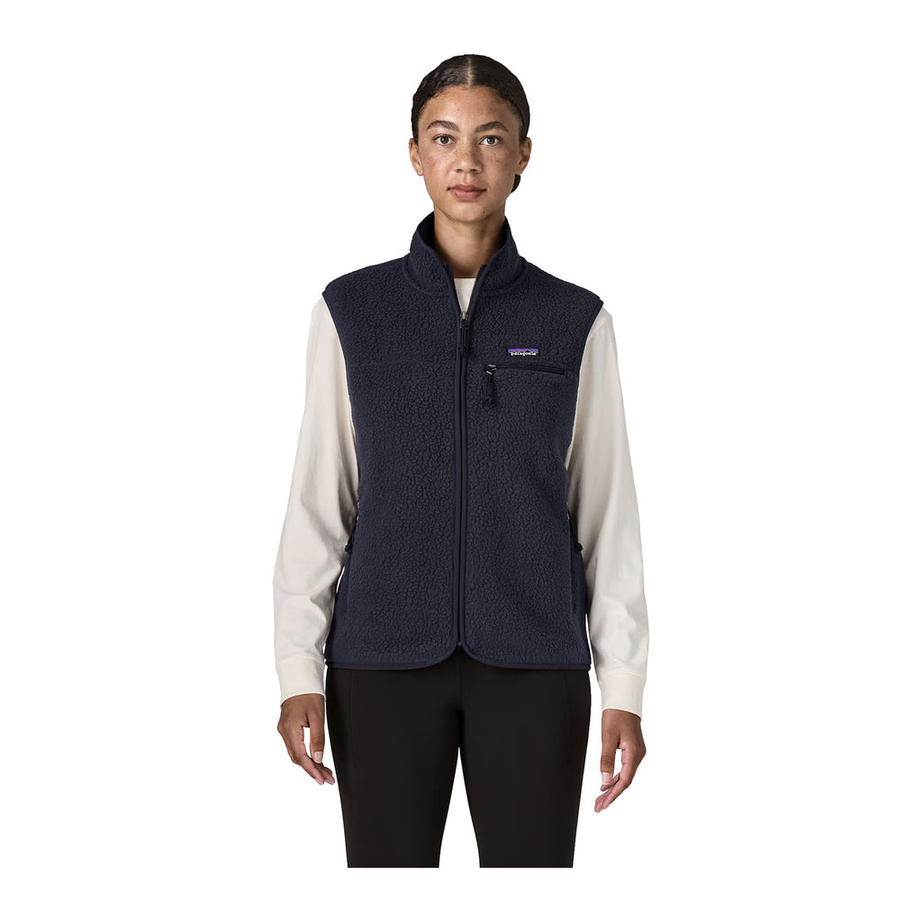 W's Retro Pile Vest, Sunken Blue