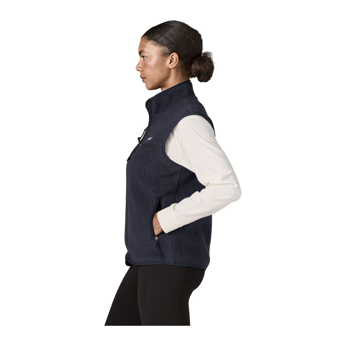 W's Retro Pile Vest, Sunken Blue