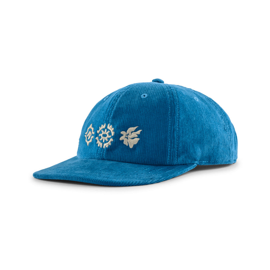 Corduroy Cap, Kaleido Flowers Shore Blue