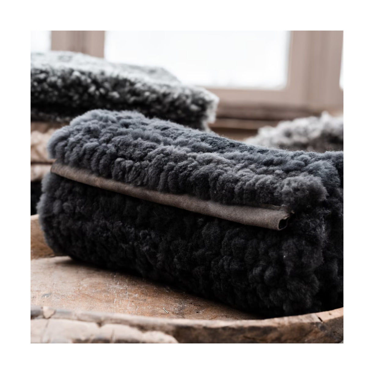 Lagan vävd sittdyna 100x30cm, Asphalt