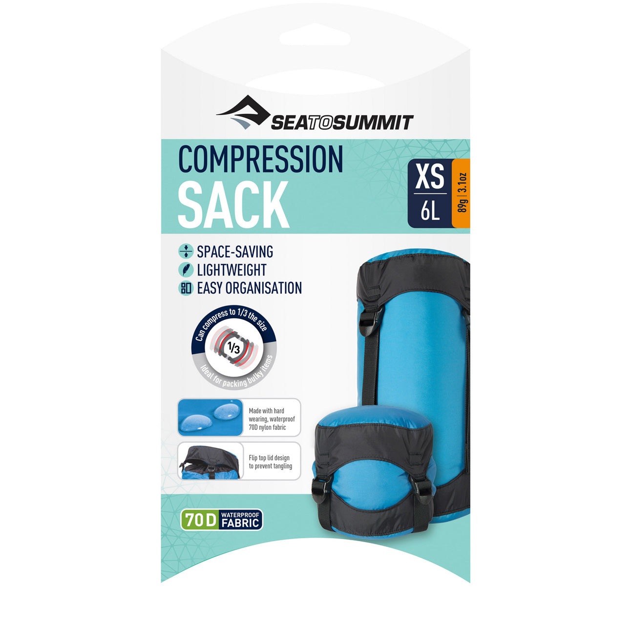 Stuff Sack Compression Nylon XSMALL 6L/2L BLUE-4