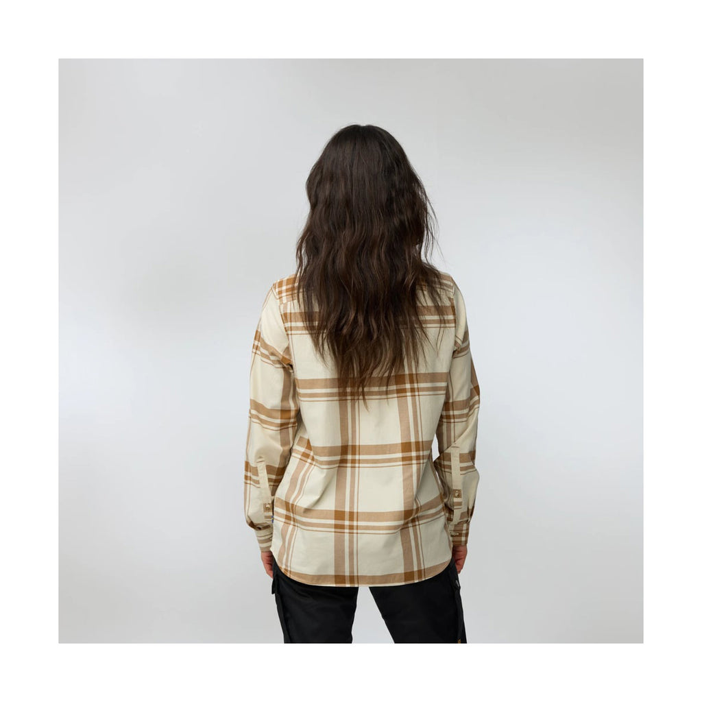 Övik Lite Flannel Shirt W, Chalk White Fossil