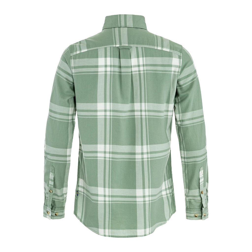 Övik Lite Flannel Shirt W, Misty Green Eggshell