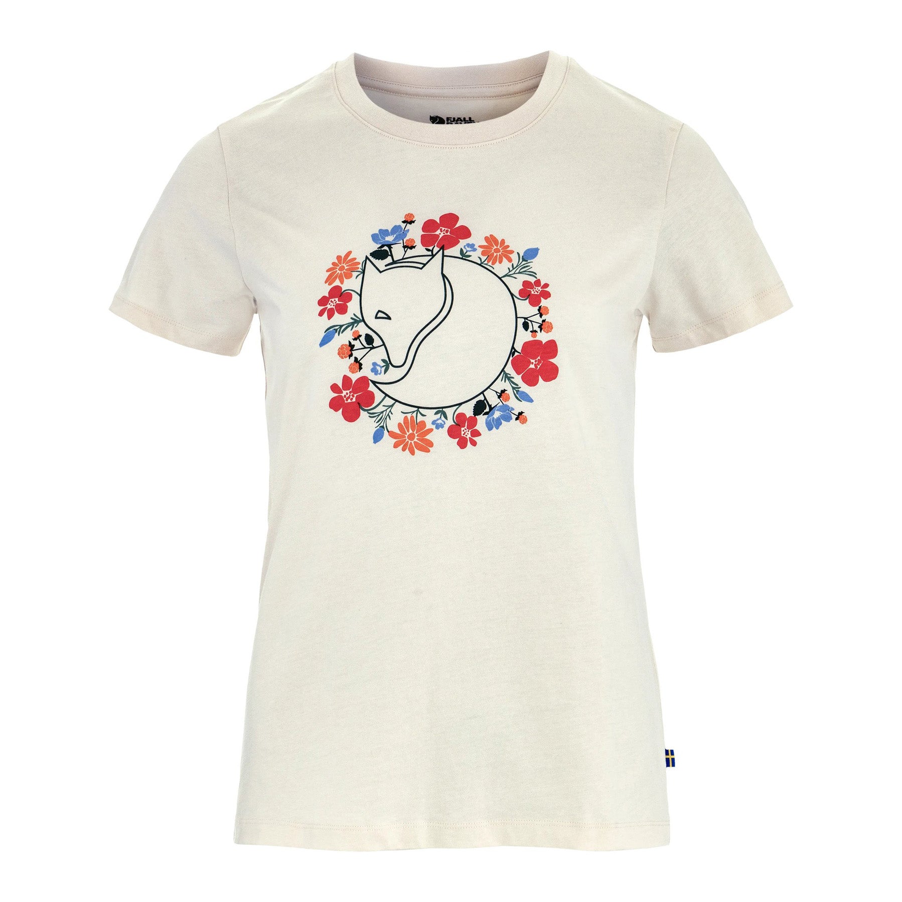 Fjällblomster Fox T-shirt W, Chalk white