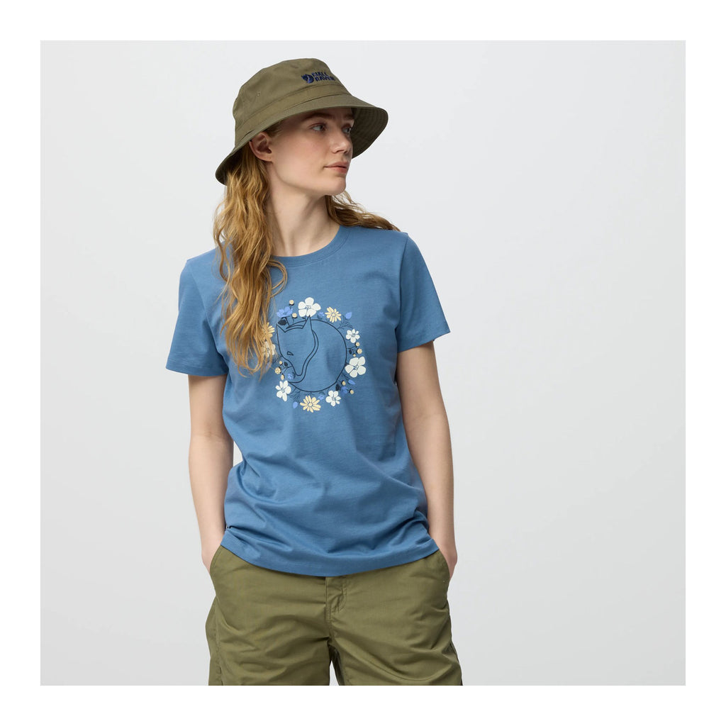 Fjällblomster Fox T-shirt W, Dawn blue