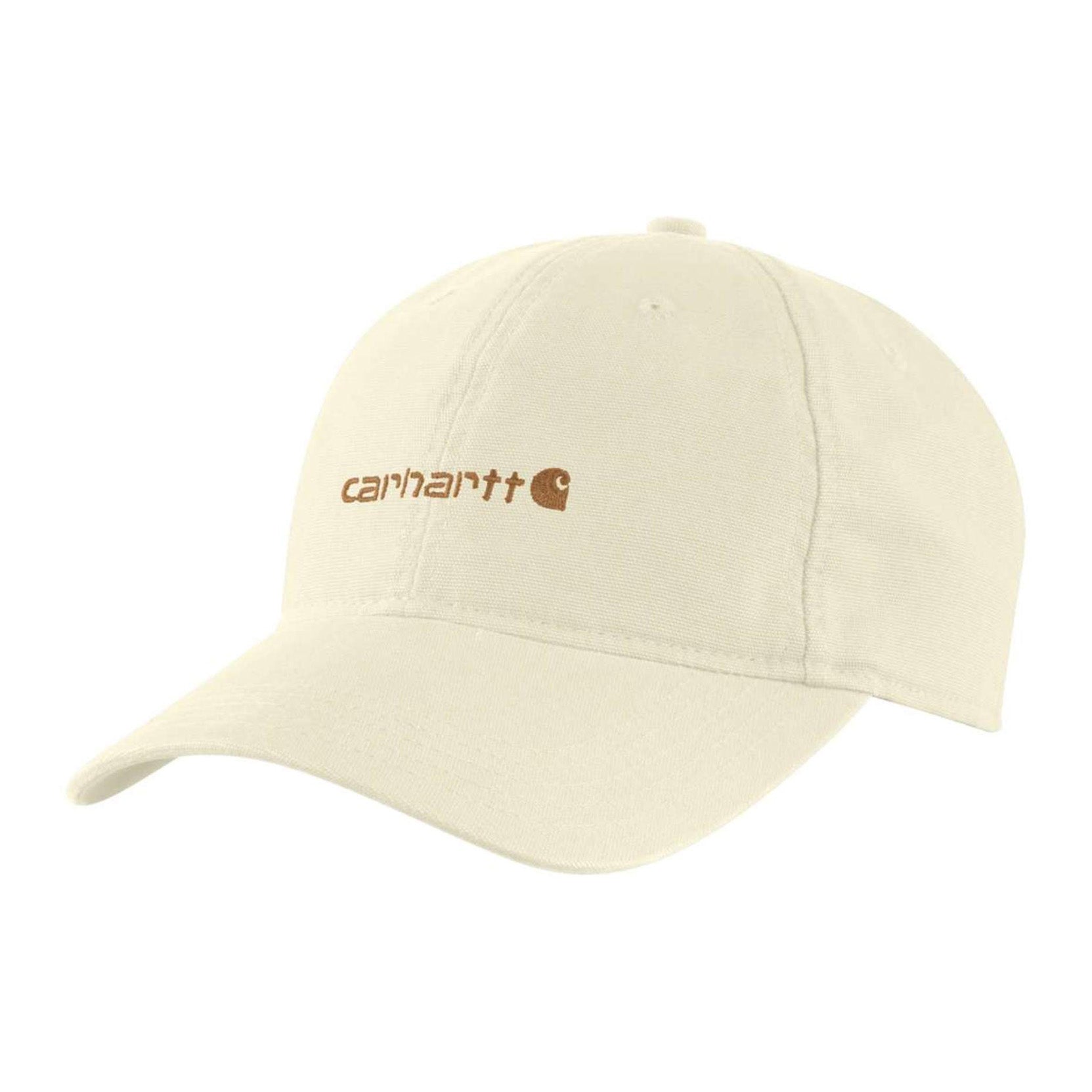 Canvas Embroidered Graphic Cap, Undyed Ecru
