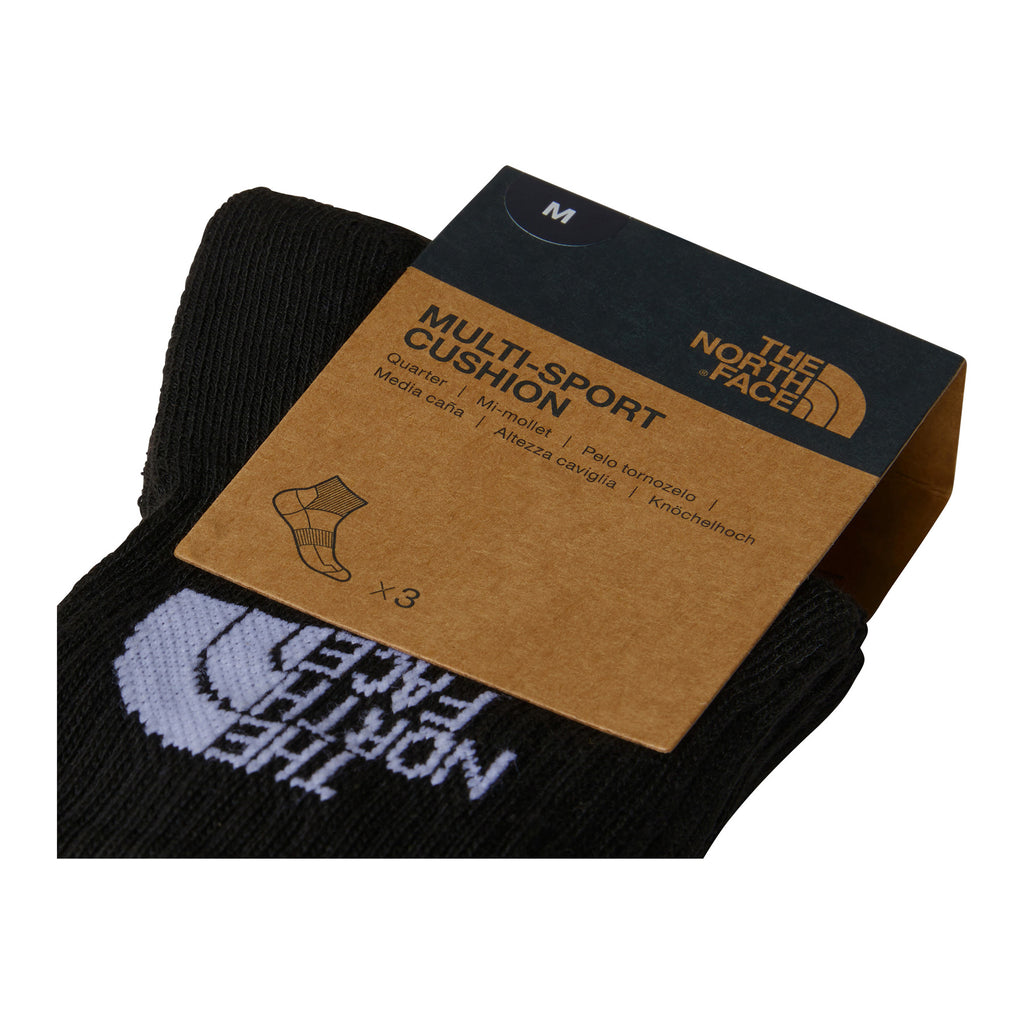 Multi Sport Cush Quarter Sock 3p, Tnf black