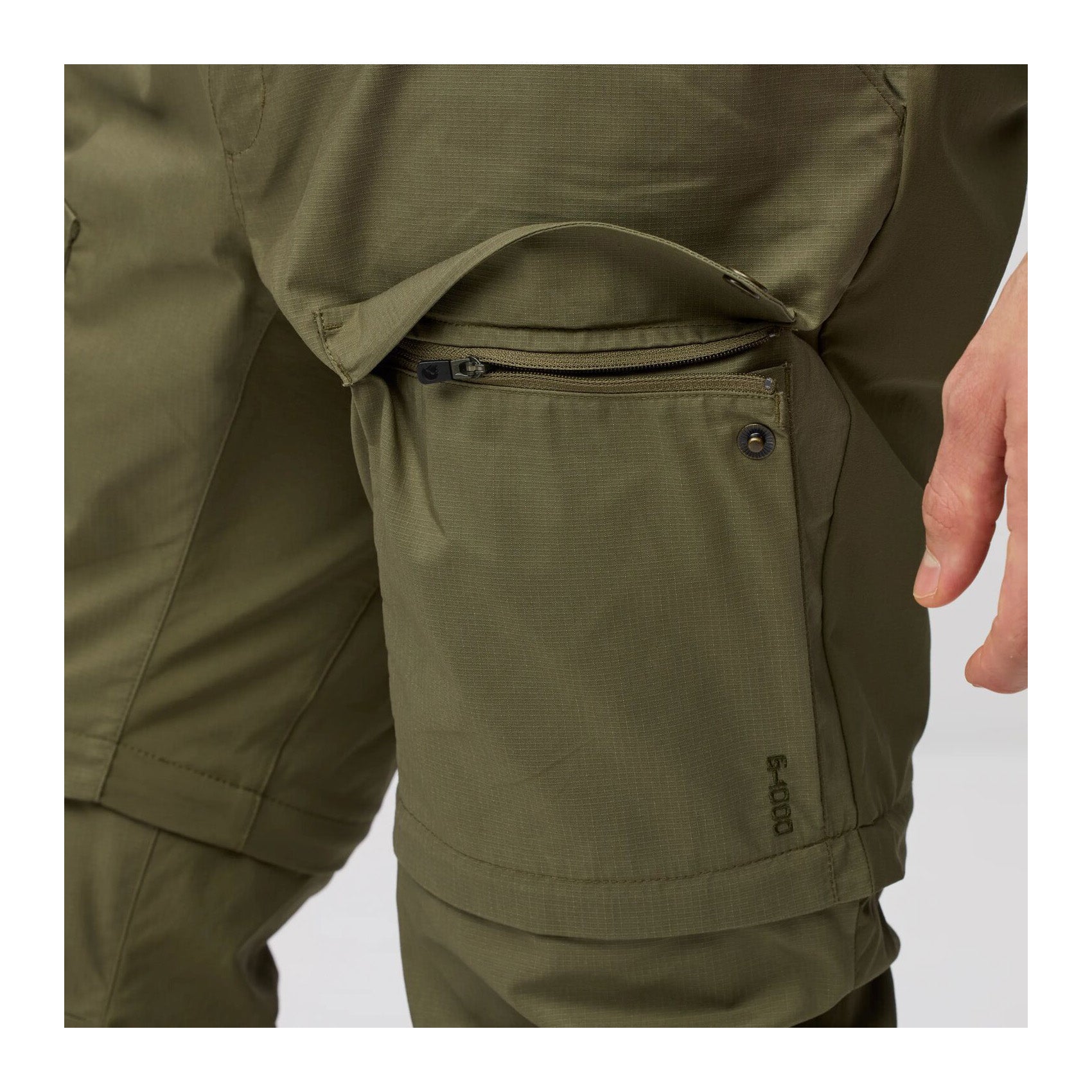 Abisko Hybrid Trail Trs Zip-off M, Laurel green