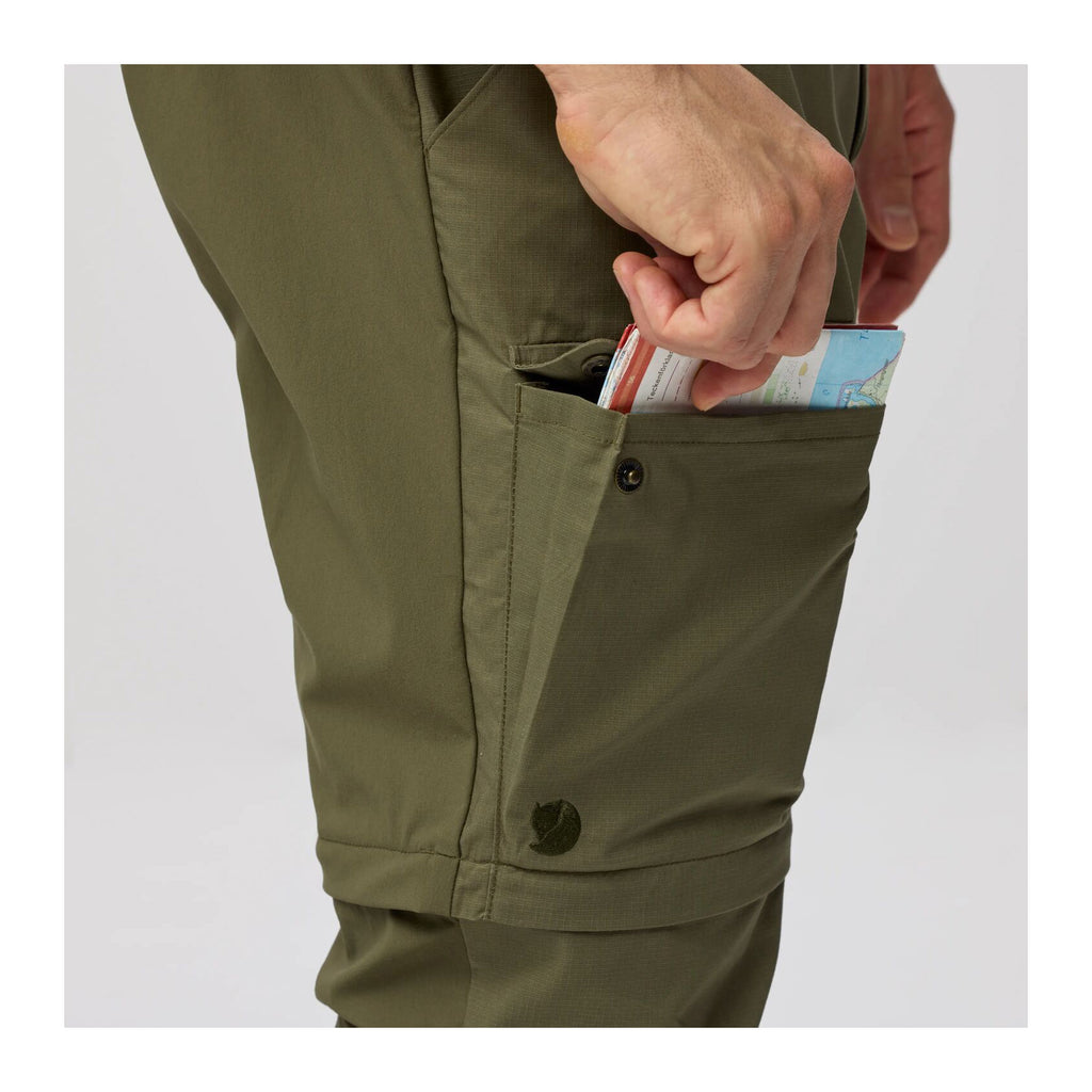 Abisko Hybrid Trail Trs Zip-off M, Laurel green