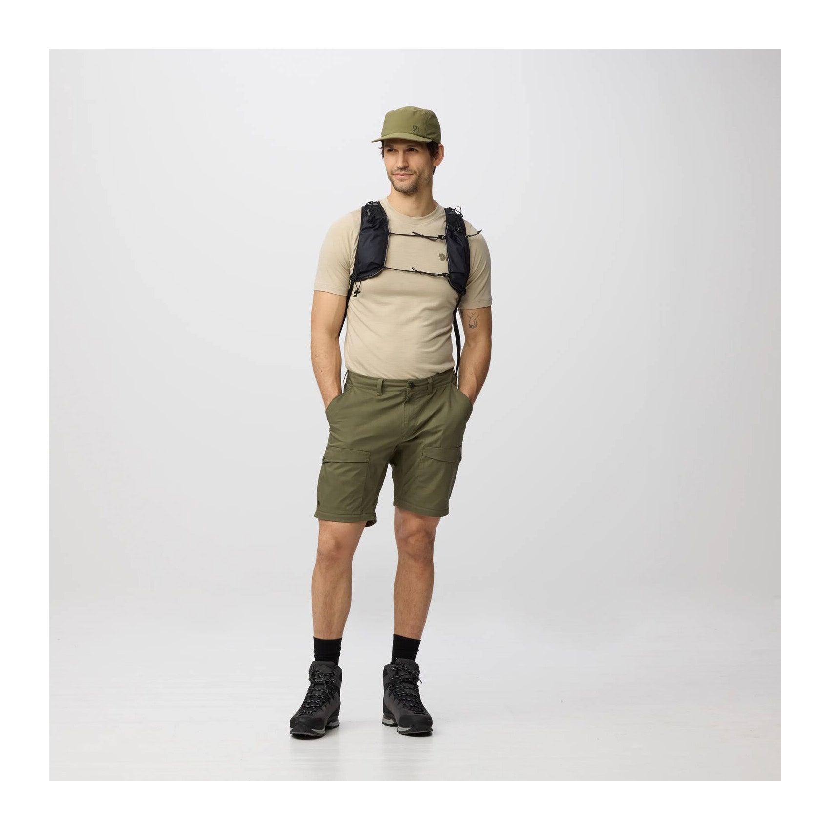 Abisko Hybrid Trail Trs Zip-off M, Laurel green