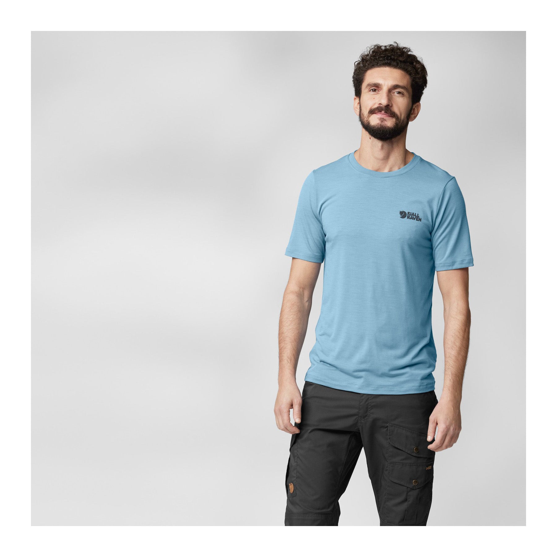 Abisko Wool Logo SS M, Light Fossil