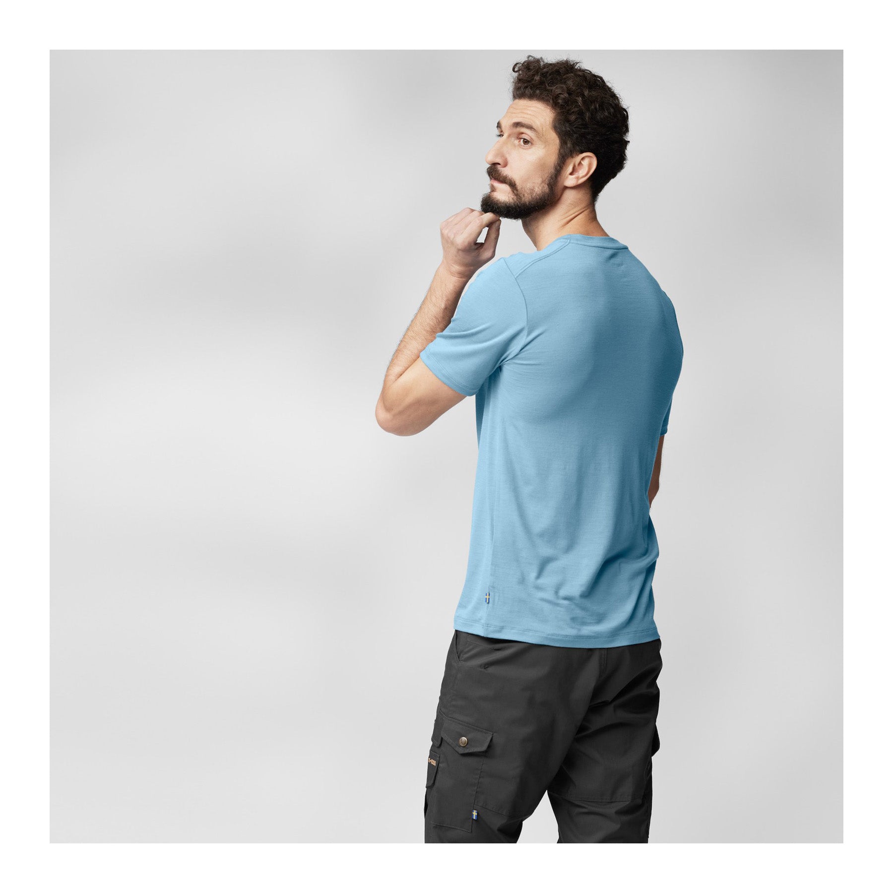 Abisko Wool Logo SS M, Light Fossil