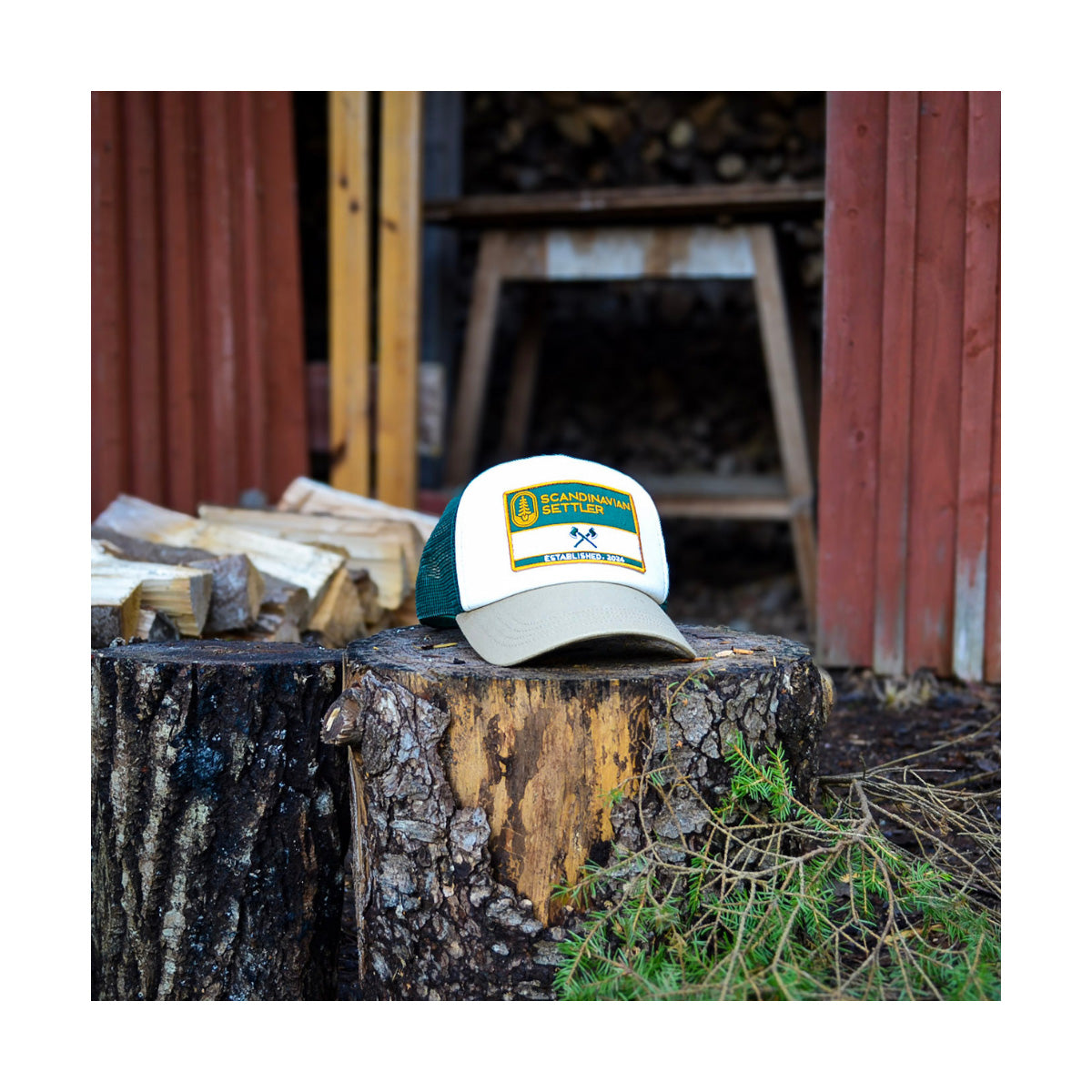 Truckerkeps Scandinavian Settler, Grön