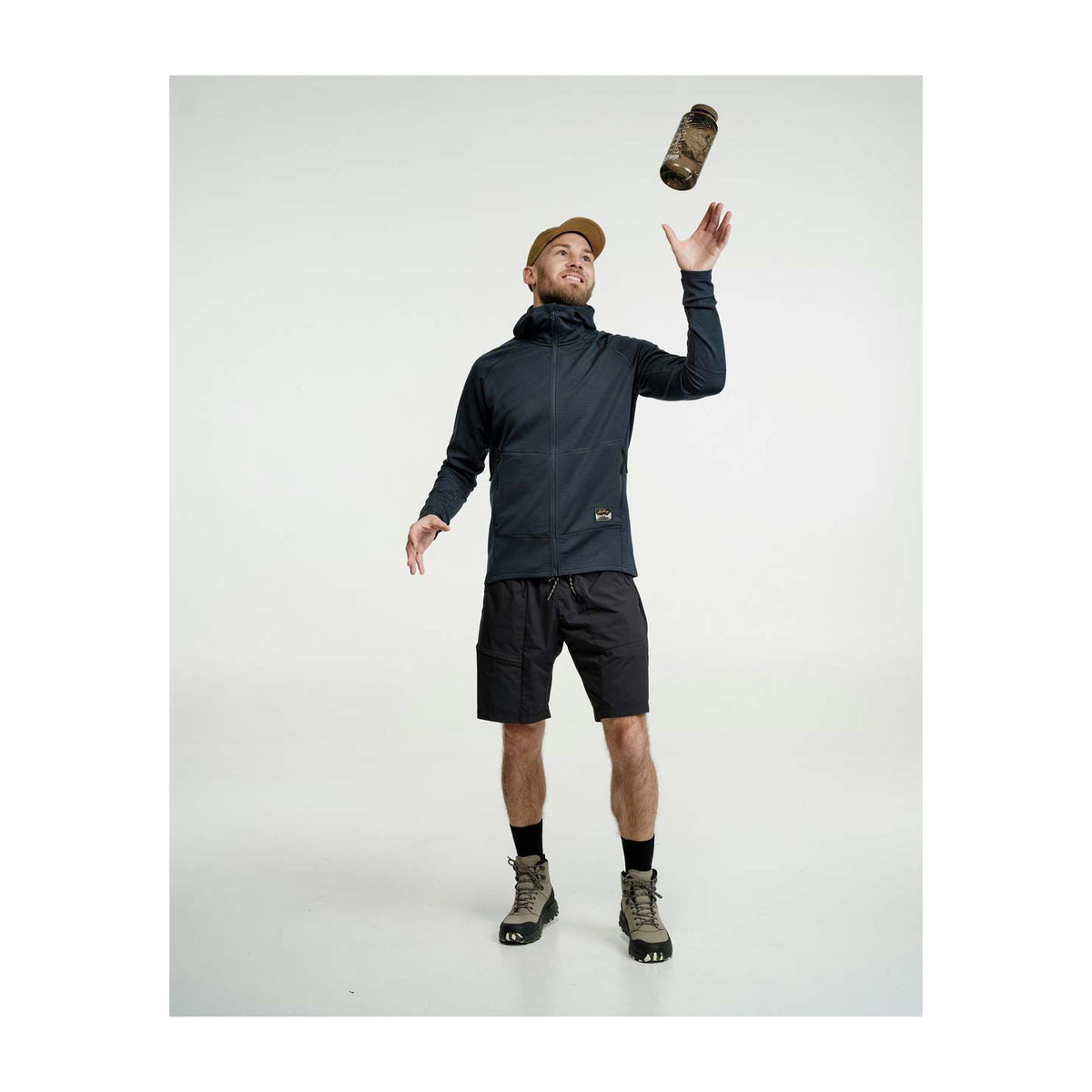 Tived Merino Hoodie M, Deep blue