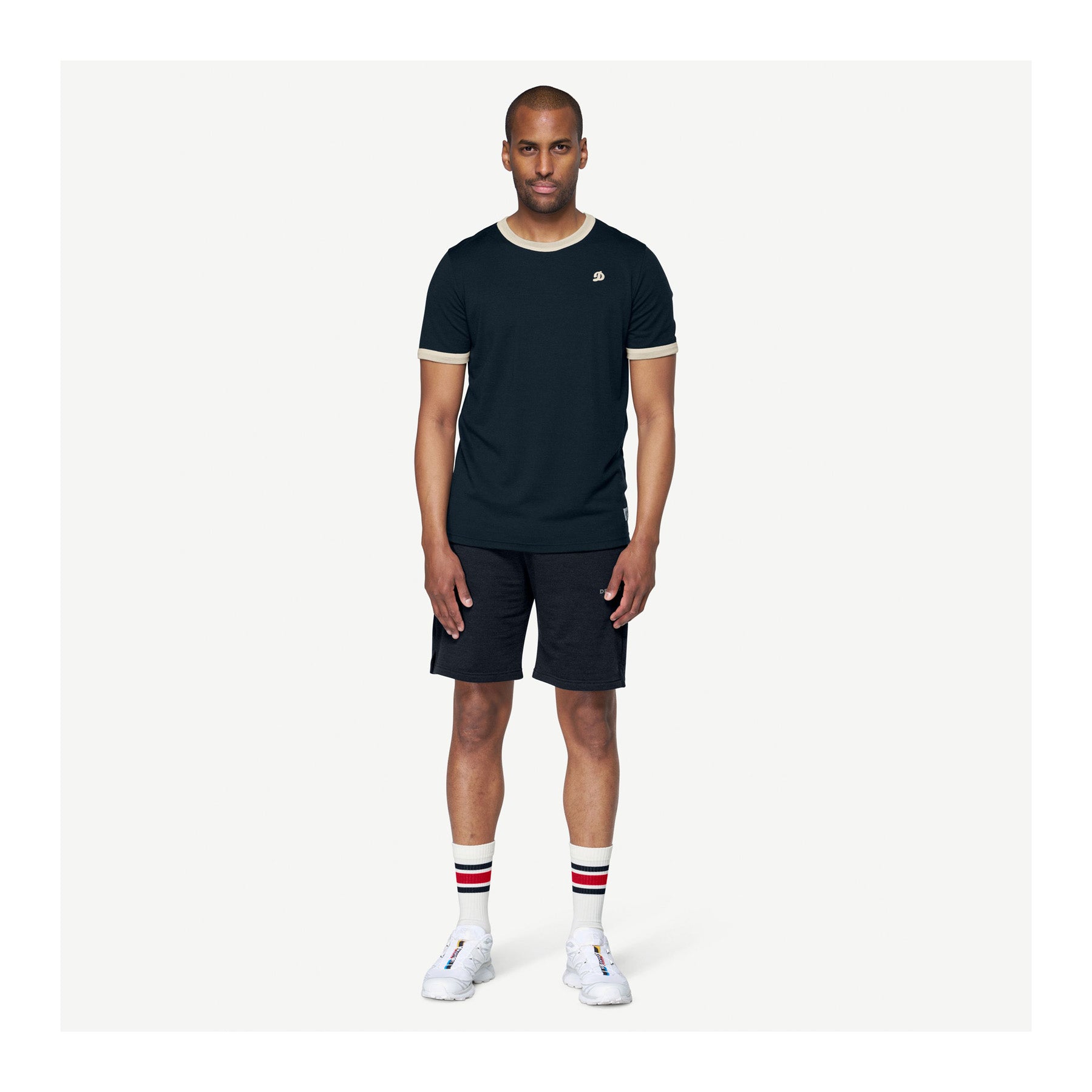 Archive Ringer Tee, Ink offwhite