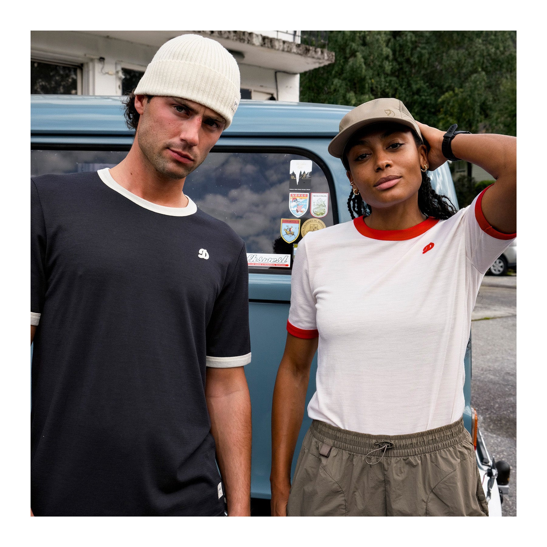 Archive Ringer Tee, Ink offwhite