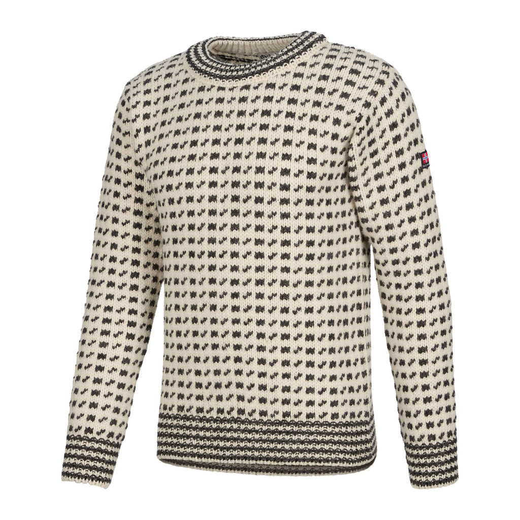 Original Islender Wool Sweater Unisex, Offwhite Anthracite