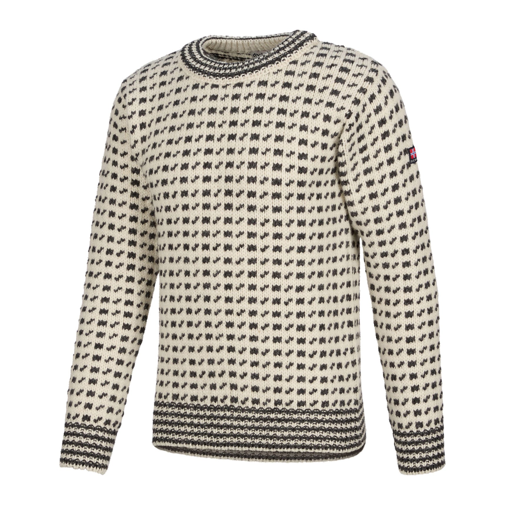 Original Islender Wool Sweater Unisex, Offwhite Anthracite