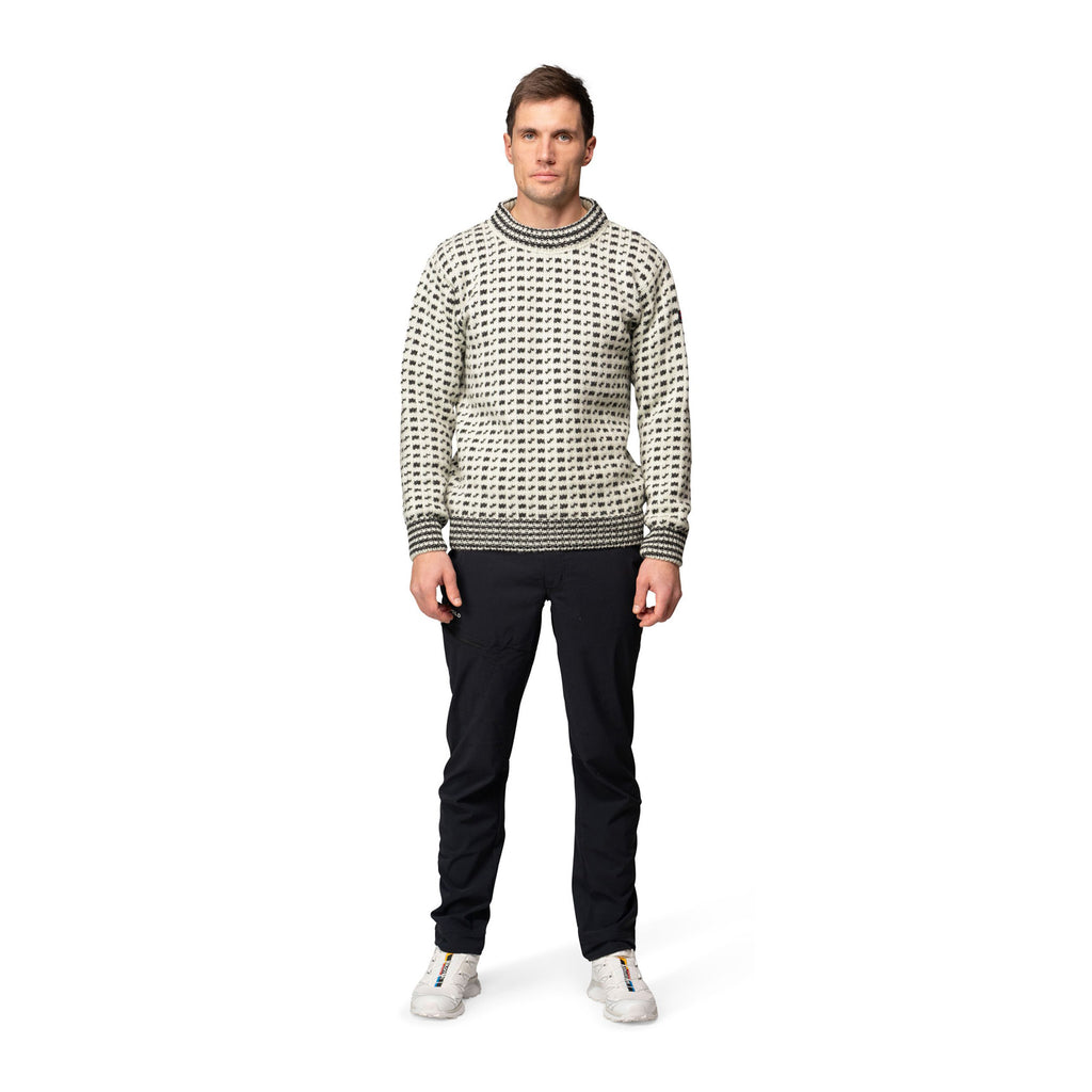 Original Islender Wool Sweater Unisex, Offwhite Anthracite