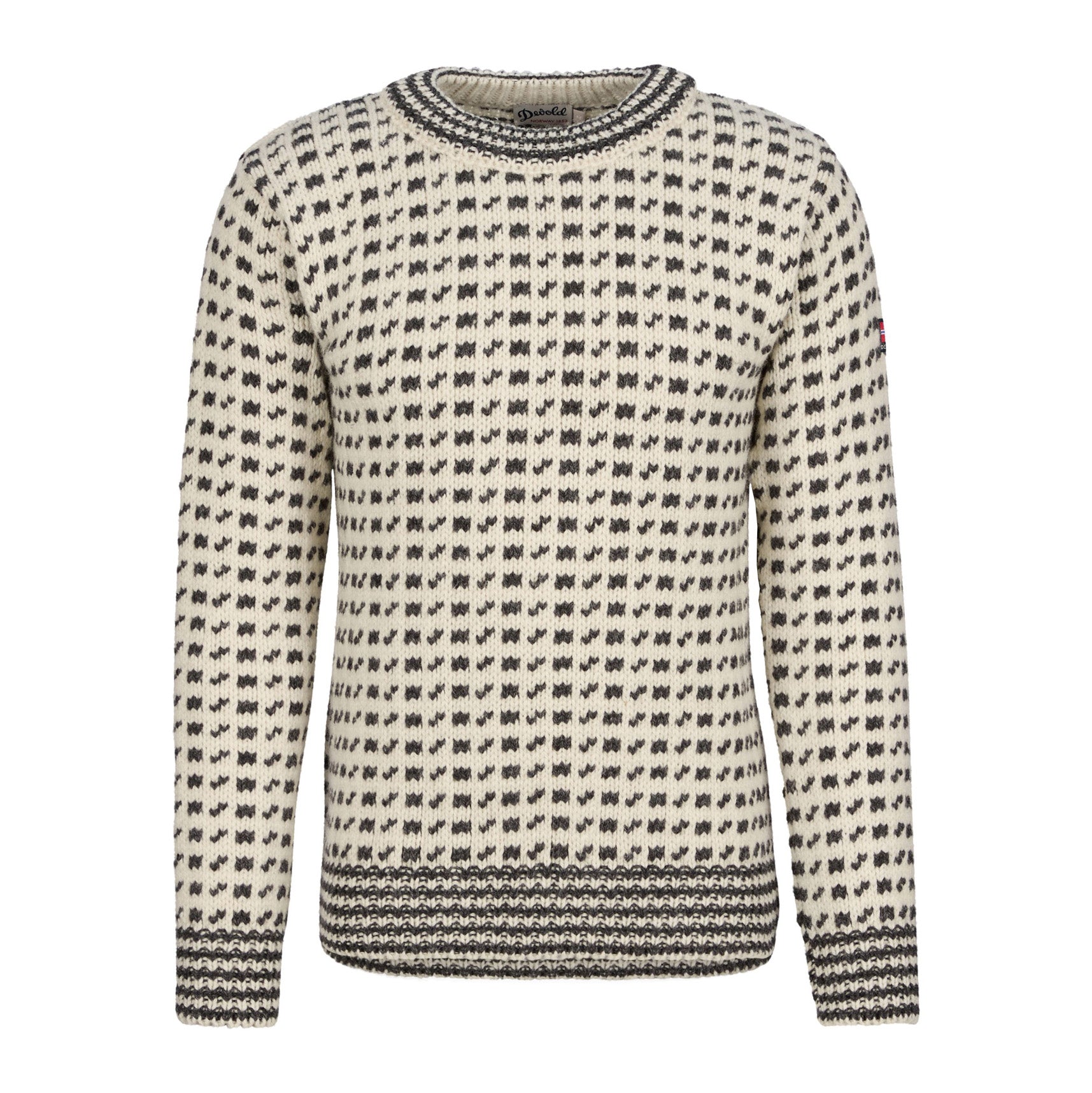 Original Islender Wool Sweater Unisex, Offwhite Anthracite