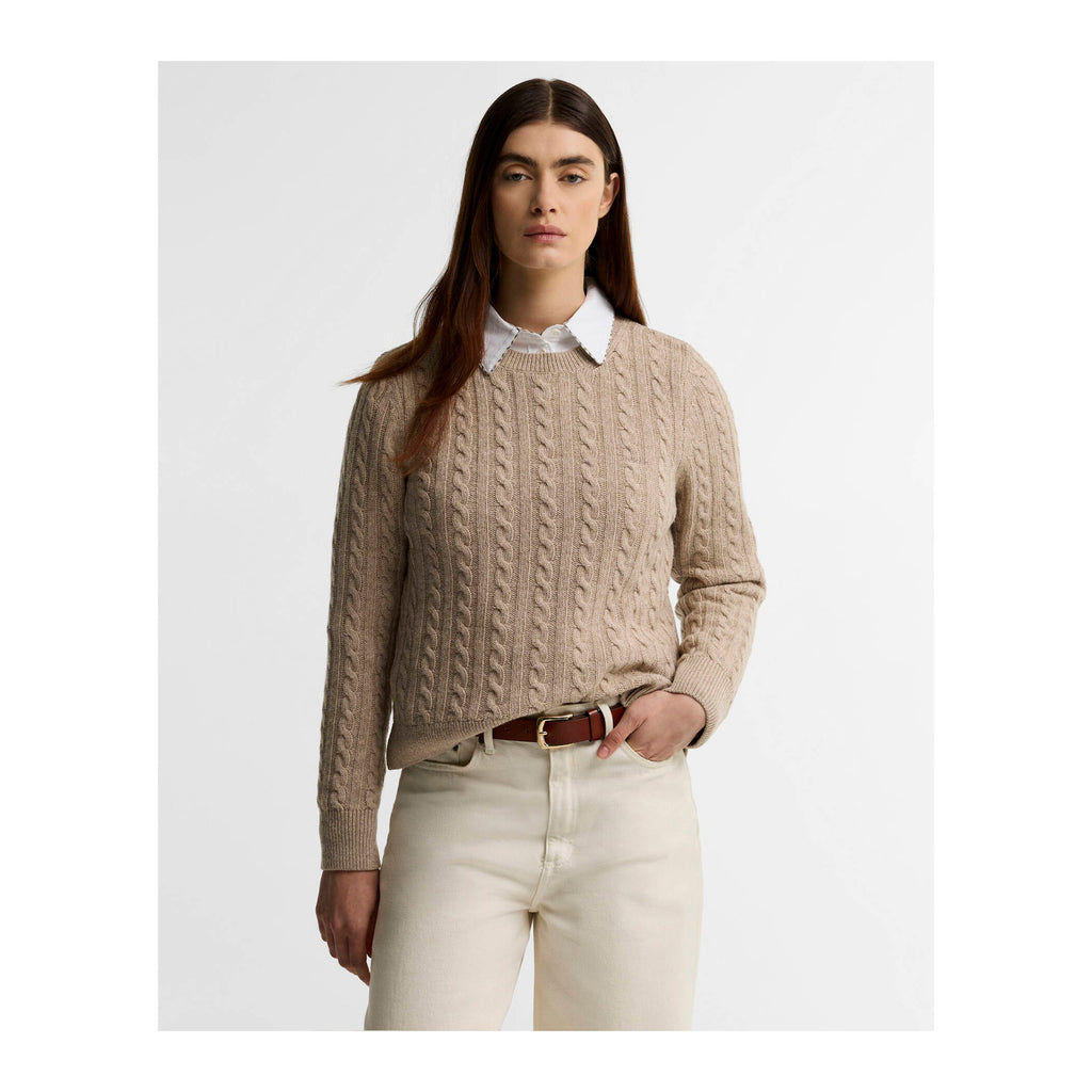 Ashdown Relaxed Wool-Blend Cable-Knit Jumper W, 