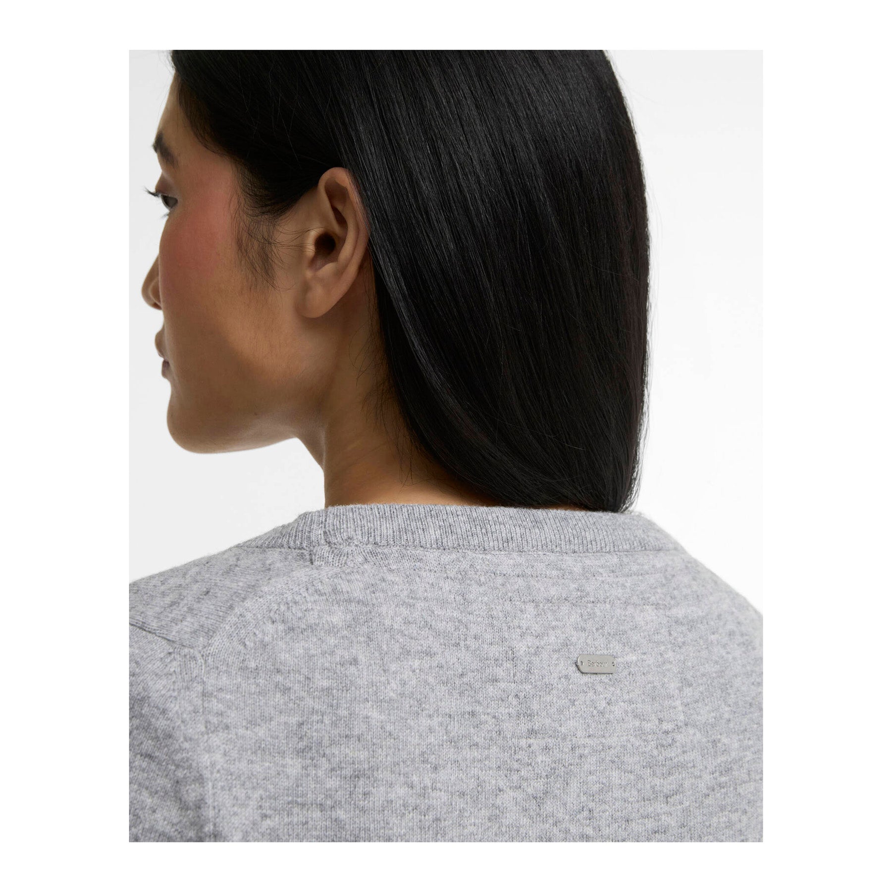 Pendle Crew Knitted Jumper W, Grey marl