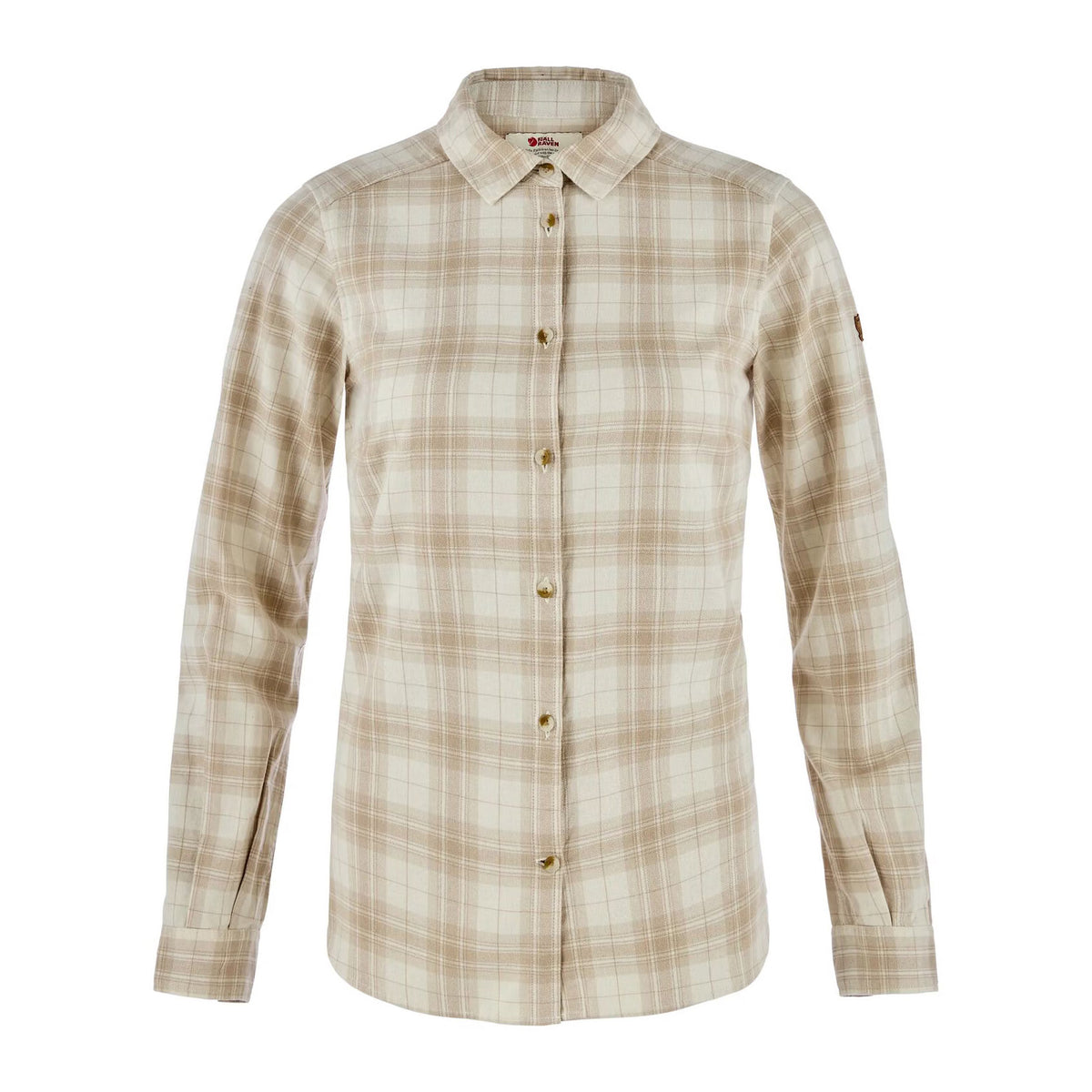 Övik Classic Flannel Shirt W, Chalk White Fossil