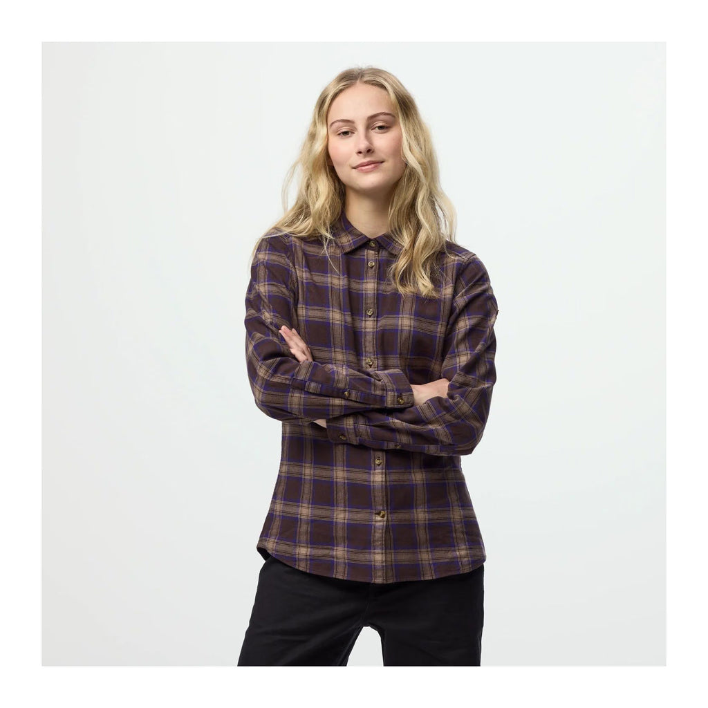 Övik Classic Flannel Shirt W, Chalk White Fossil
