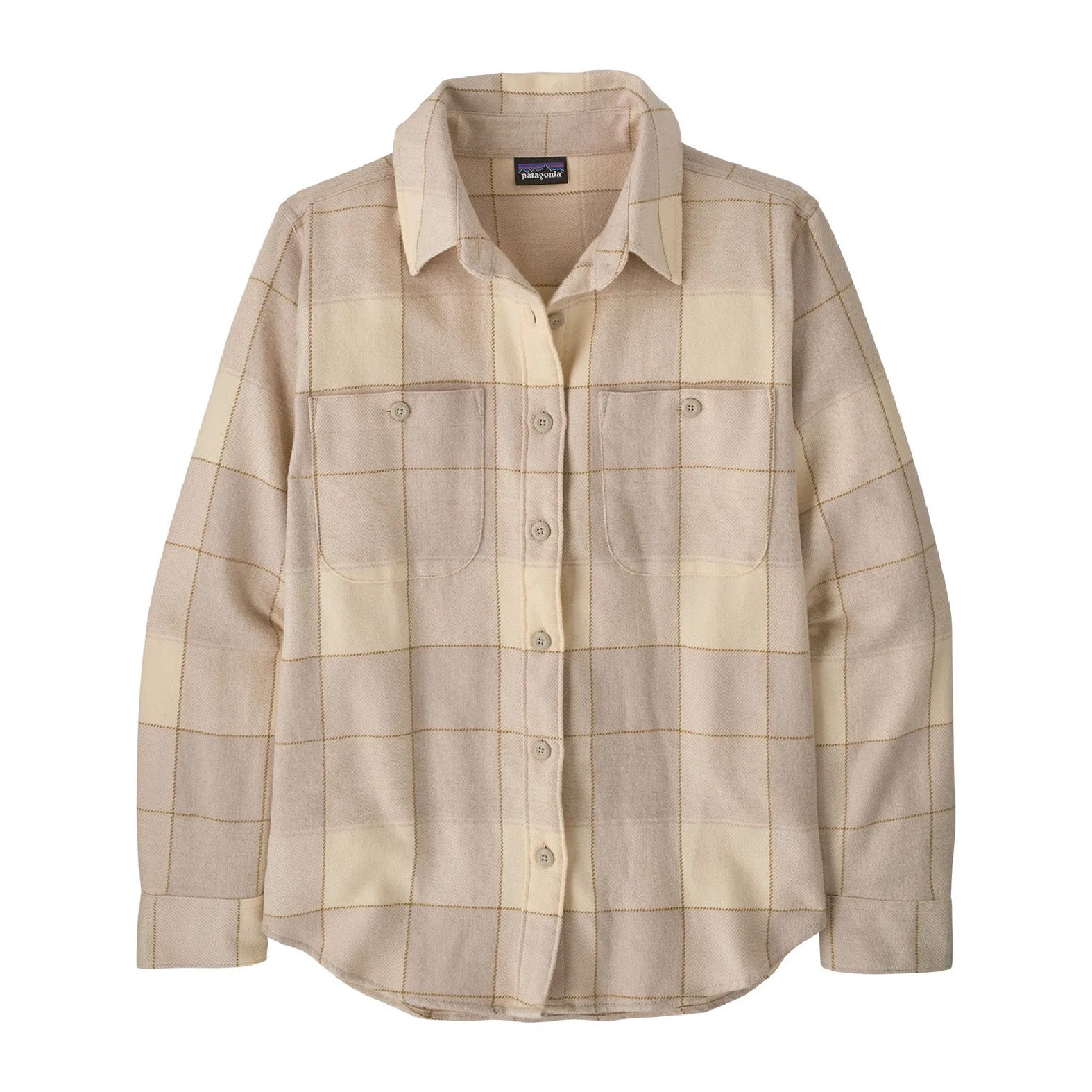 Fjord Flannel Shirt W, Snow Owl Rutabaga White