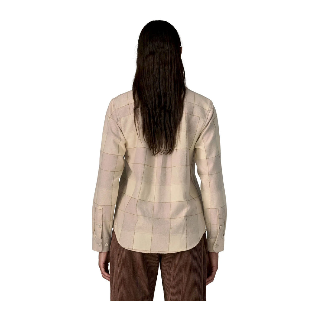 Fjord Flannel Shirt W, Snow Owl Rutabaga White