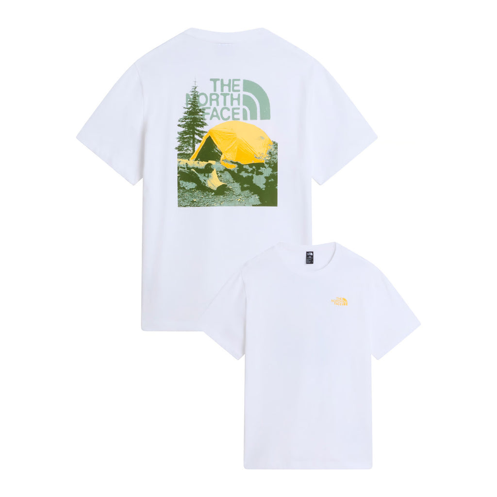 M Pitch A Tent Relaxed SS Tee, Tnf white