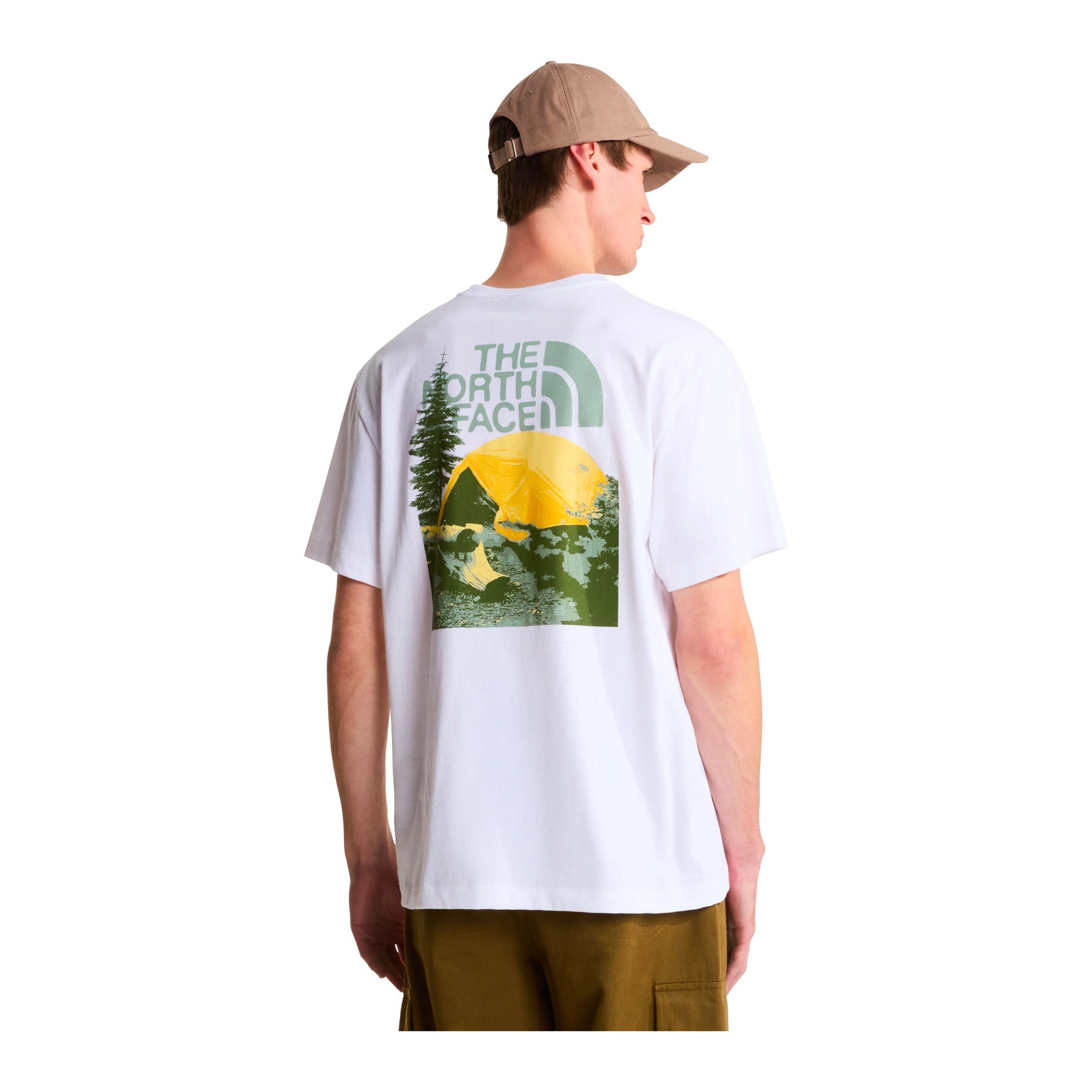 M Pitch A Tent Relaxed SS Tee, Tnf white