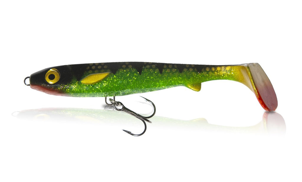 Flatnose Shad 12cm med Rigg 3-pack, Dirty perch
