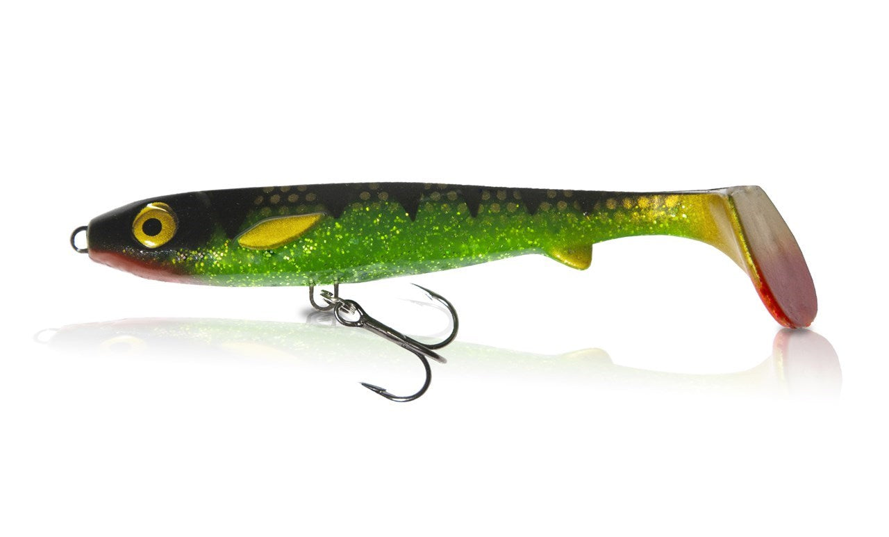 Flatnose Shad 12cm med Rigg 3-pack, Dirty perch