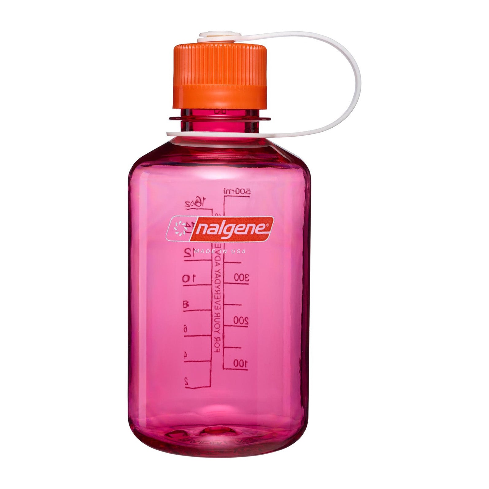 Flaska 0,5l Narrow Mouth, Fuchsia Purple with Flame