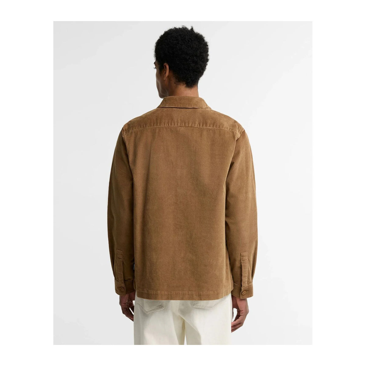 Tartan Trimmed Cord Overshirt, 