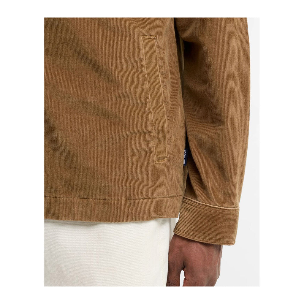 Tartan Trimmed Cord Overshirt, 