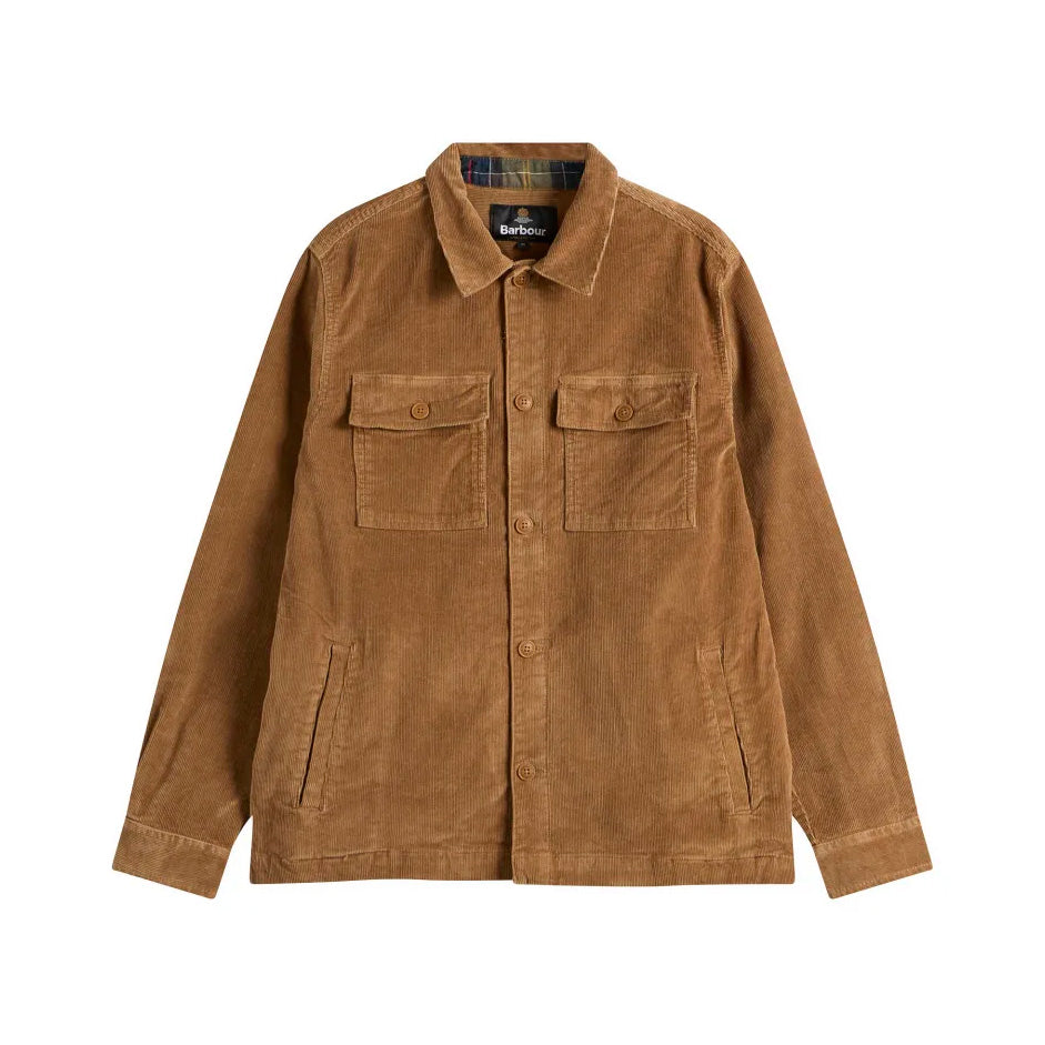 Tartan Trimmed Cord Overshirt, 