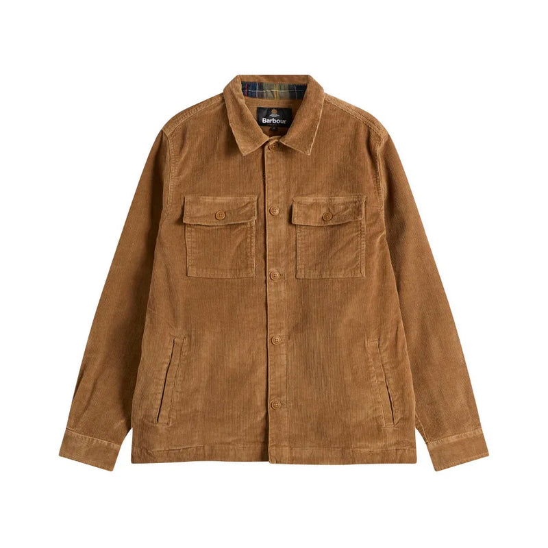 Tartan Trimmed Cord Overshirt