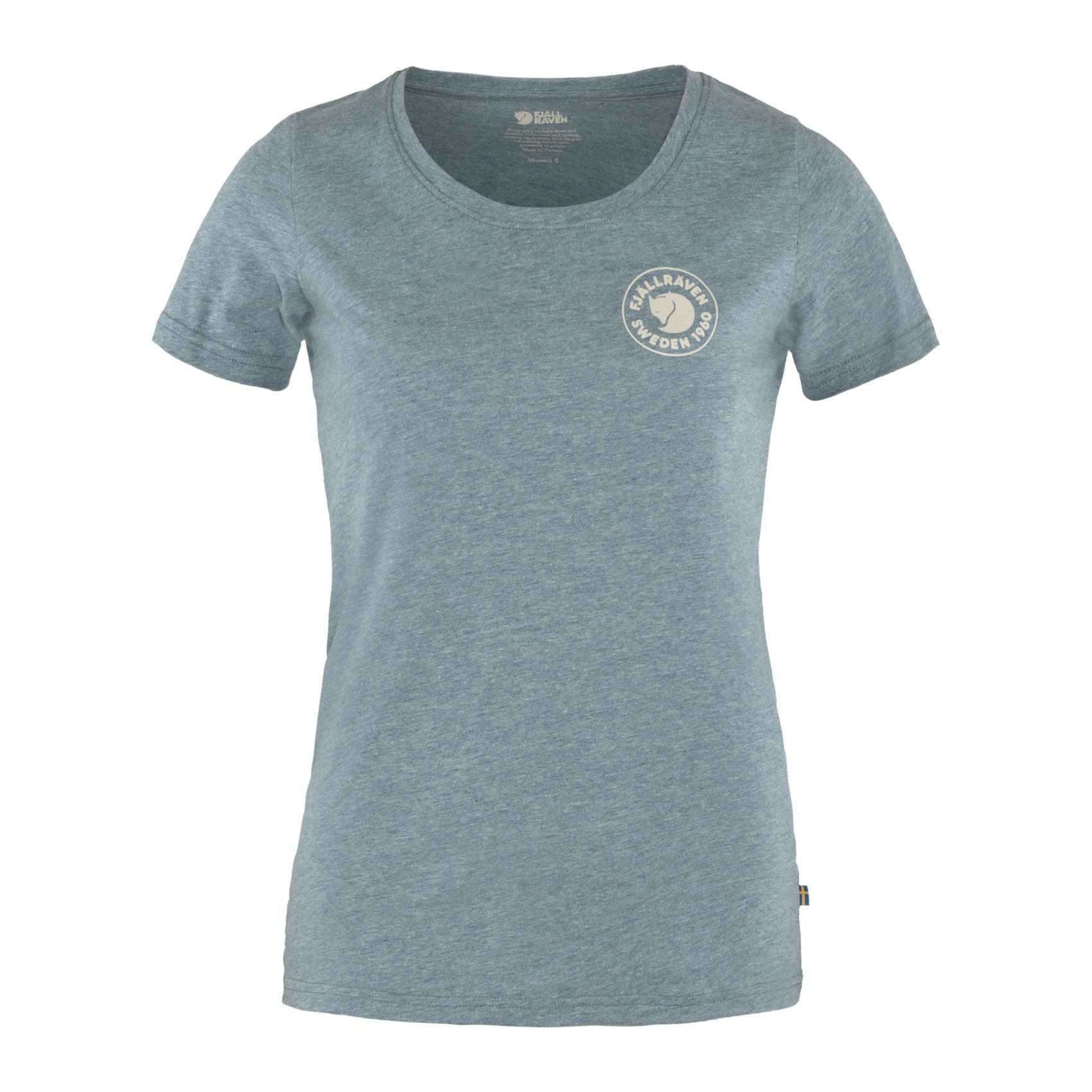 1960 Logo T-shirt W, Indigo blue-melange