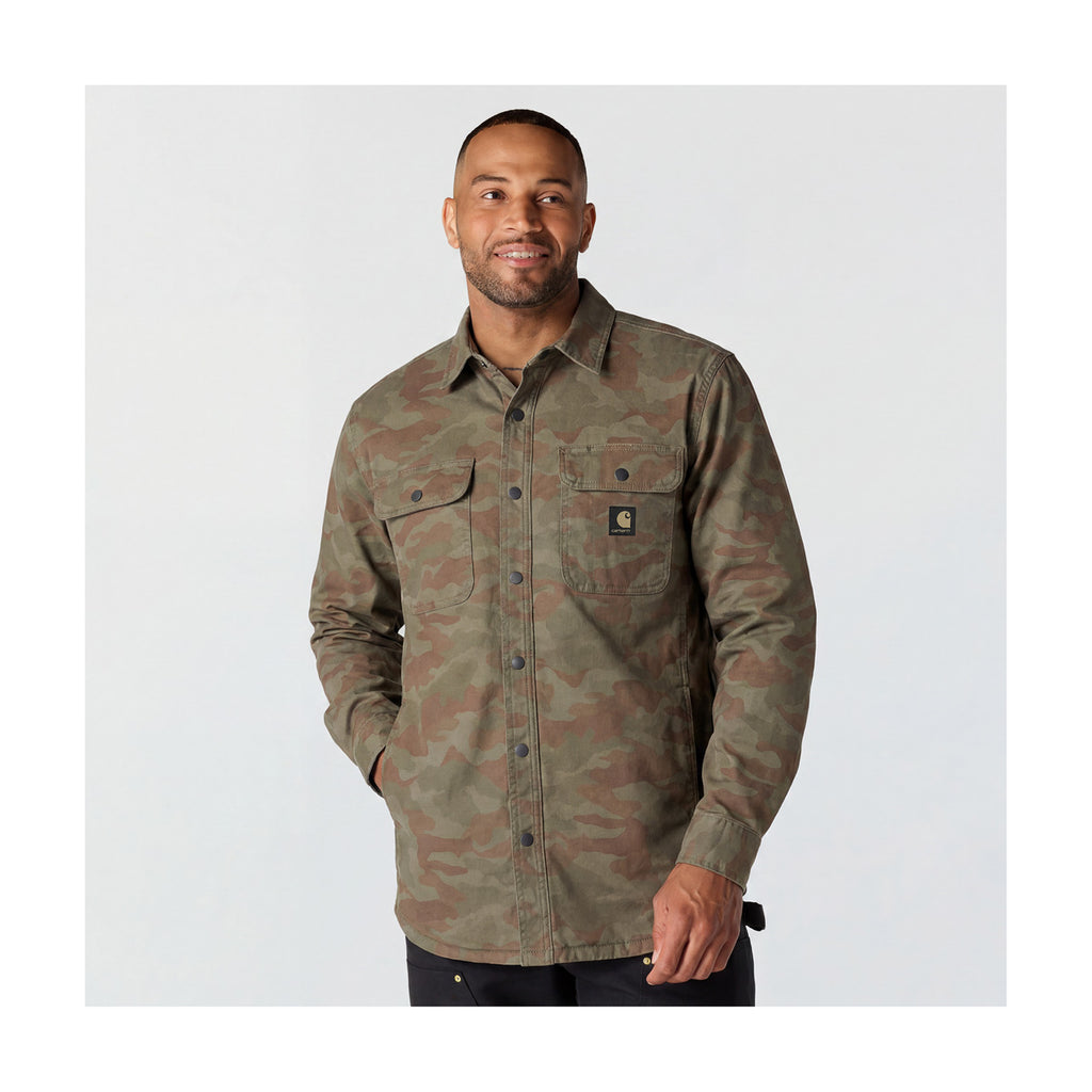 Canvas Fleece-lined Shirt Jacket, 