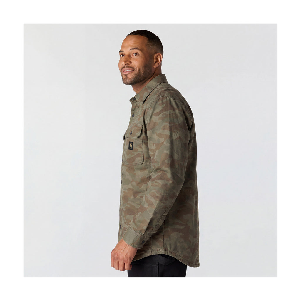 Canvas Fleece-lined Shirt Jacket, 