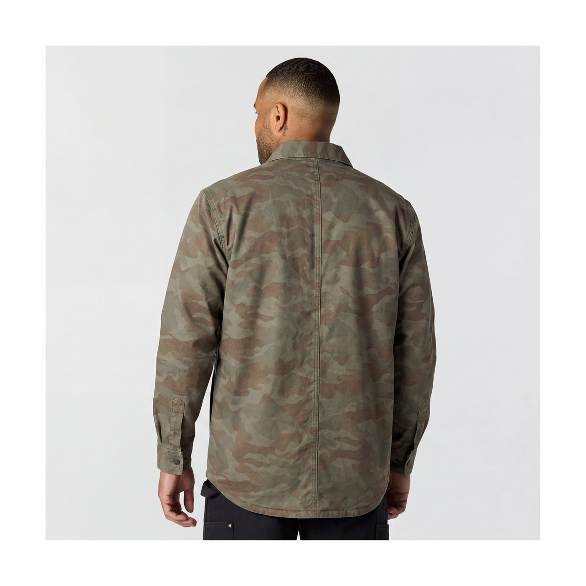 Canvas Fleece-lined Shirt Jacket, 