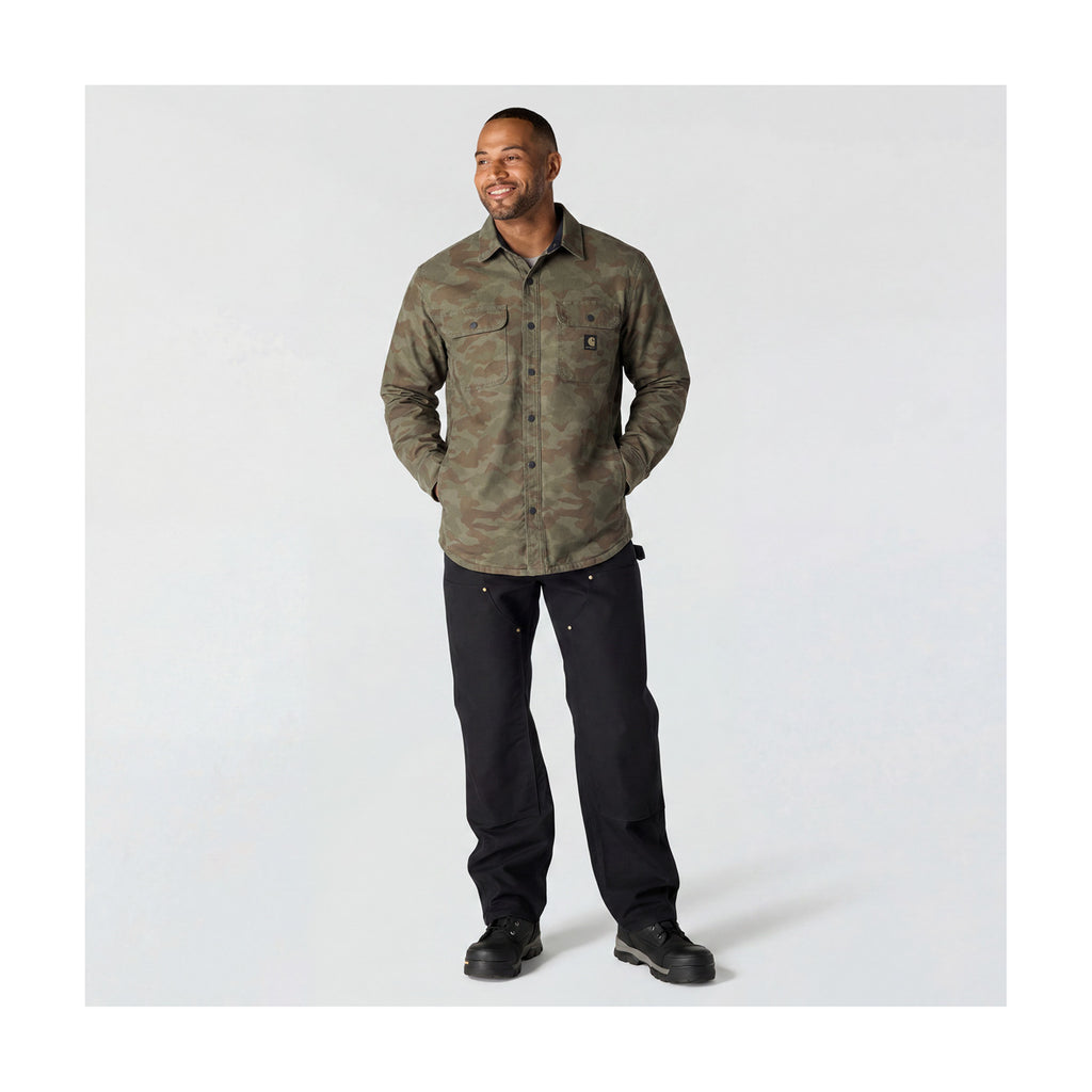 Canvas Fleece-lined Shirt Jacket, 