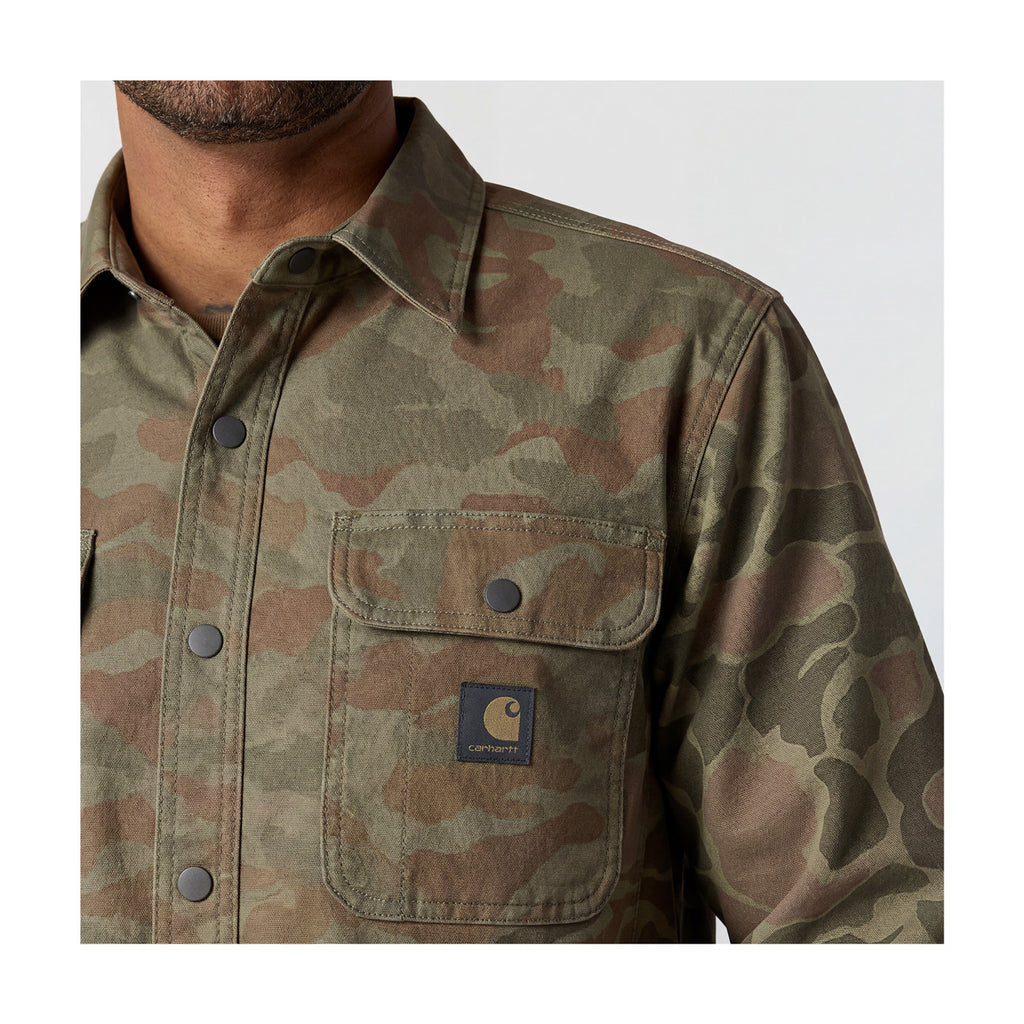 Canvas Fleece-lined Shirt Jacket, 