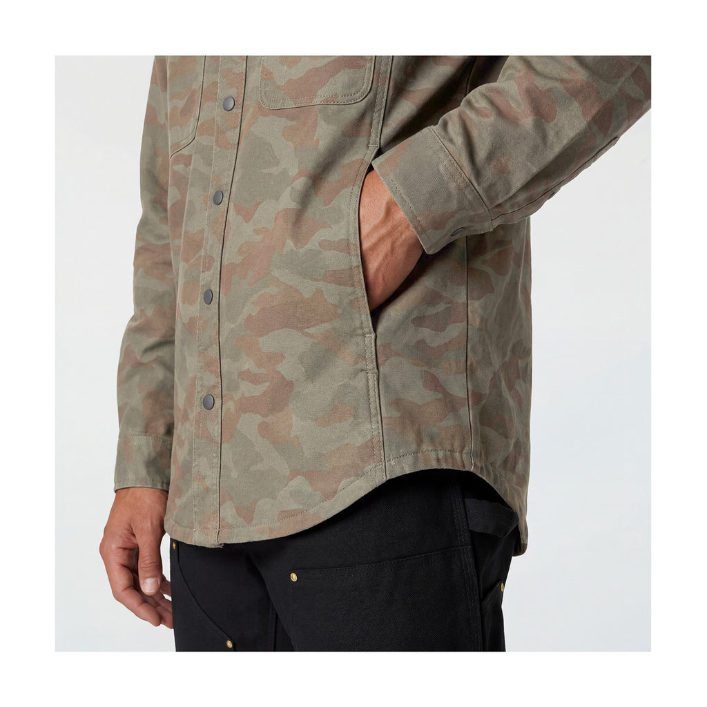 Canvas Fleece-lined Shirt Jacket, 