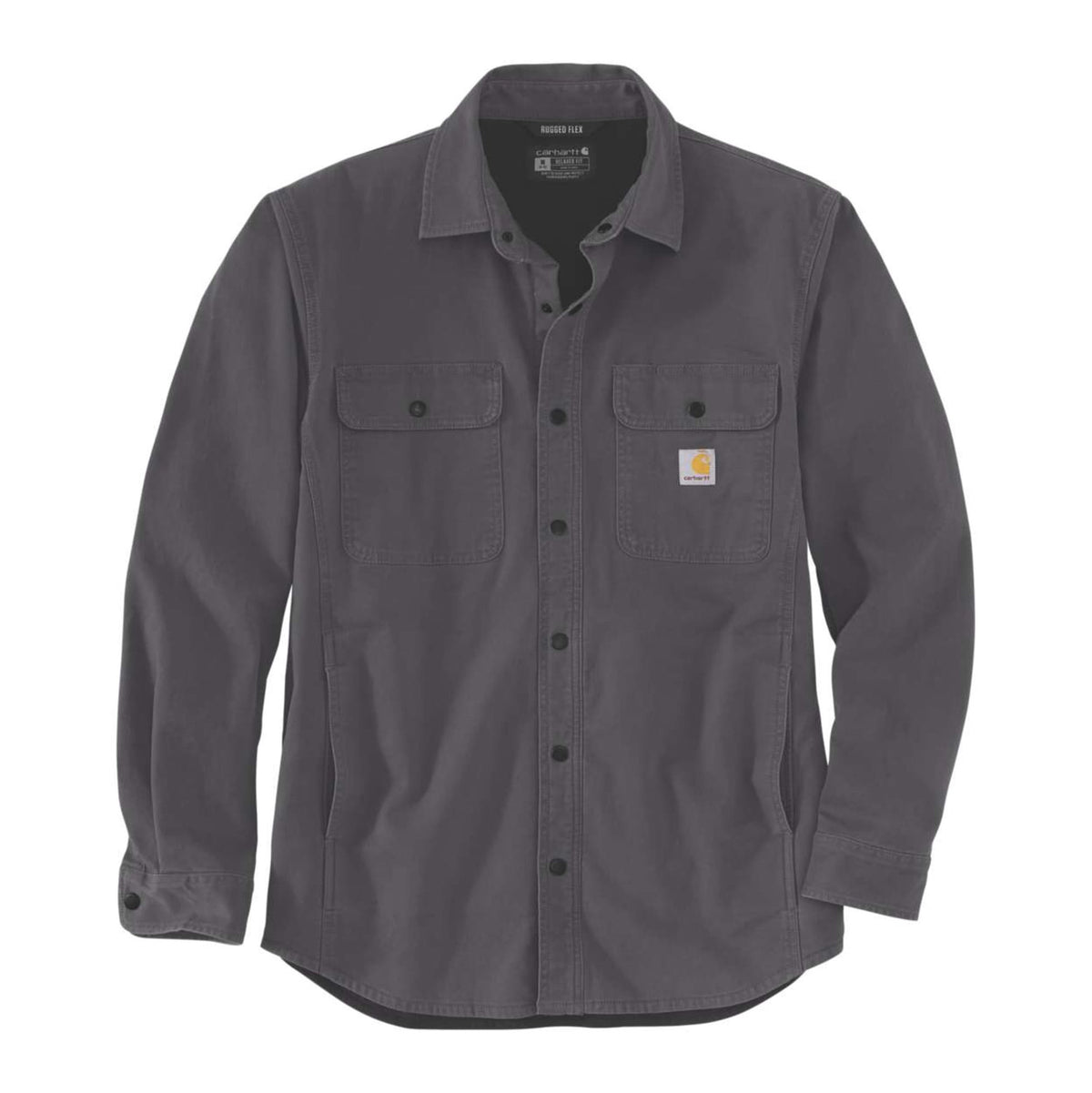 Canvas Fleece-lined Shirt Jacket, Herr