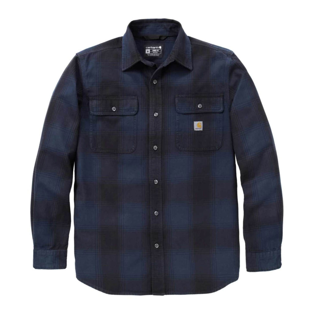 Flannel L/S Plaid Shirt M, Deep Smoke Blue